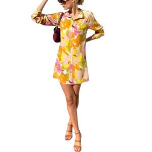 With Jean Kelly Shirt Dress in Tutti Frutti